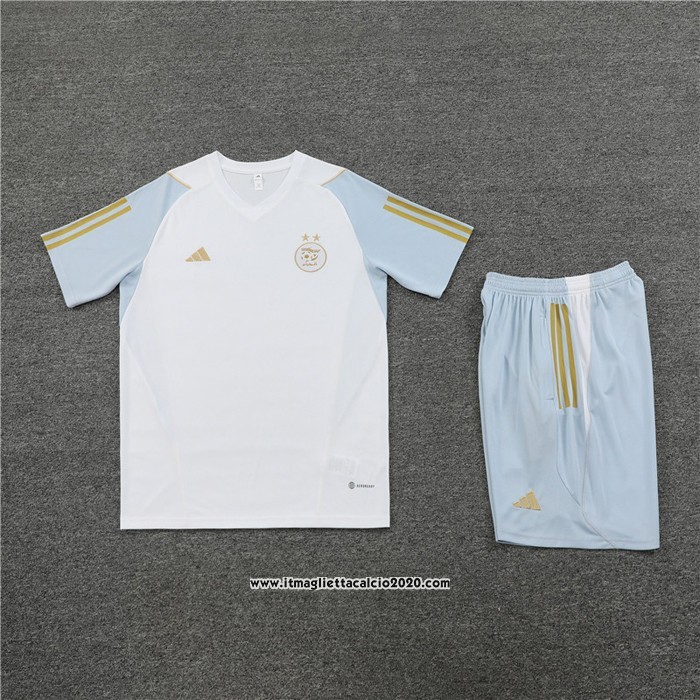 Tuta da Track Algeria Manica Corta 2023 2024 Bianco - Pantalon Corto